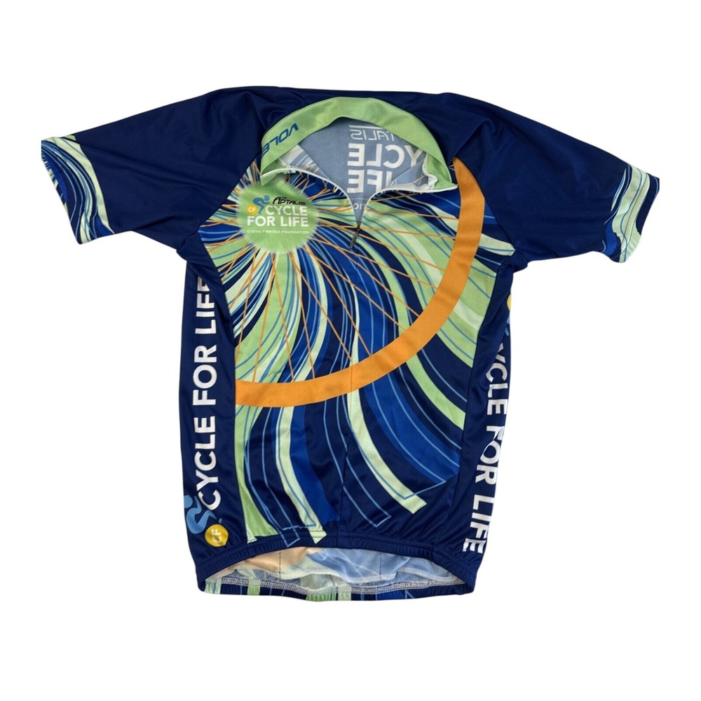 Voler Cycle For Life Cystic Fibrosis Foundation Cycling Jersey Blue‎ Green Small